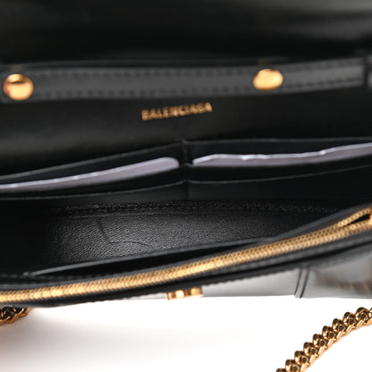 Balenciaga Shiny Box Calfskin Hourglass Chain Bag Black 5 of 8
