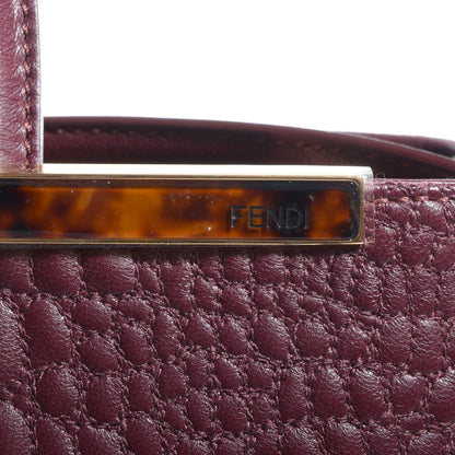 Fendi Nappa Crocodile Trapuntata Medium 2Jours Tote Bordeaux 10 of 11