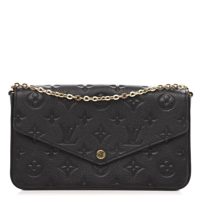 Louis Vuitton Empreinte Pochette Felicie Chain Wallet Black 1 of 9