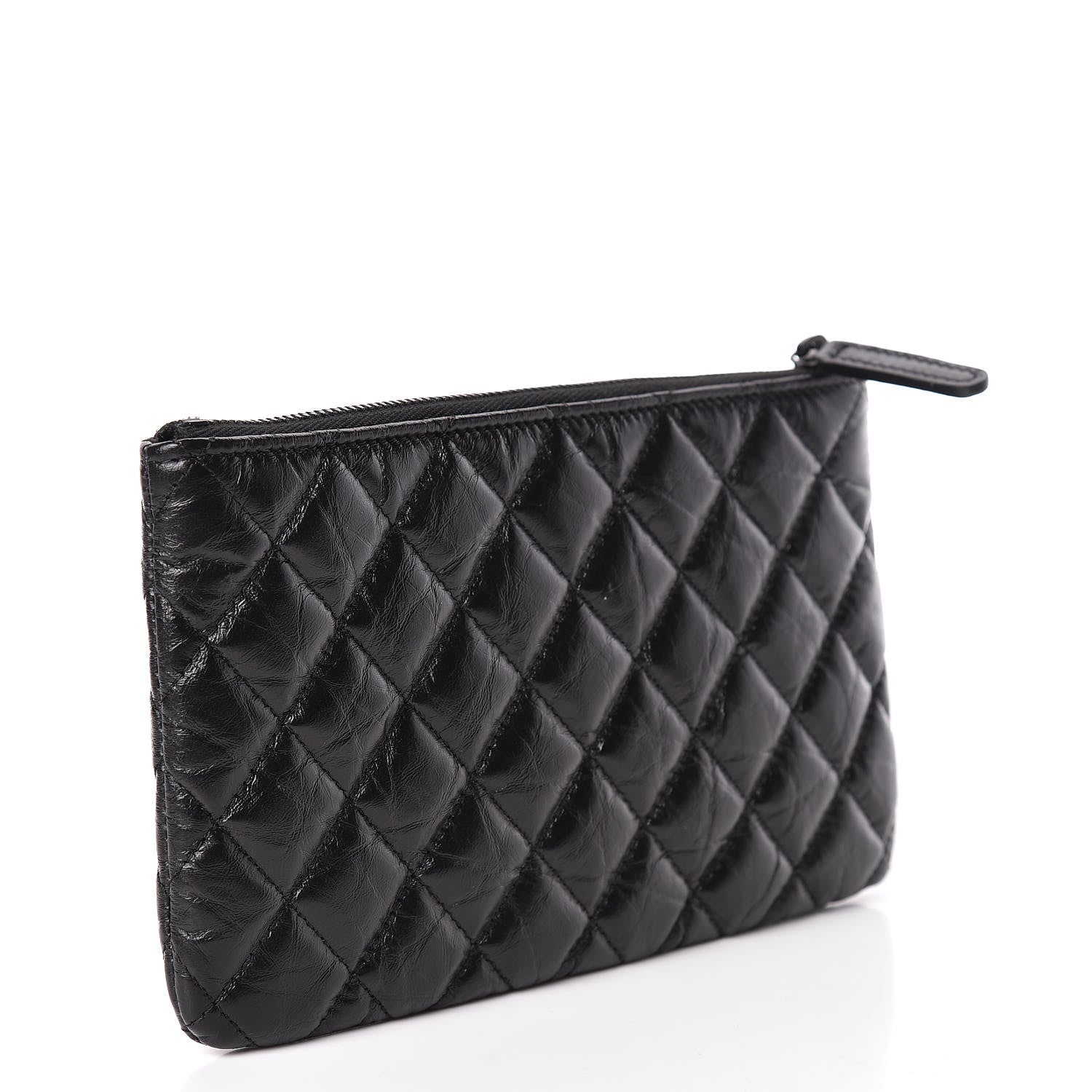 Chanel Aged Calfskin Quilted Medium Reissue Cosmetic Case So Black 3 of 8