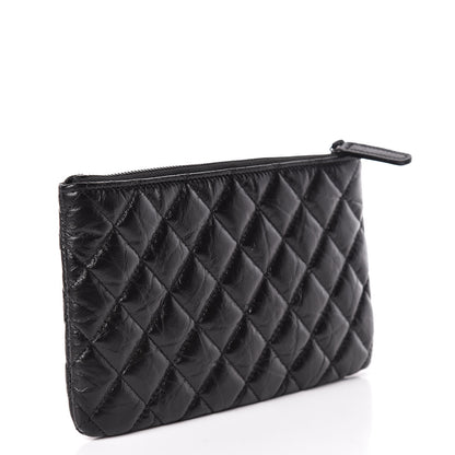 Chanel Aged Calfskin Quilted Medium Reissue Cosmetic Case So Black 3 of 8