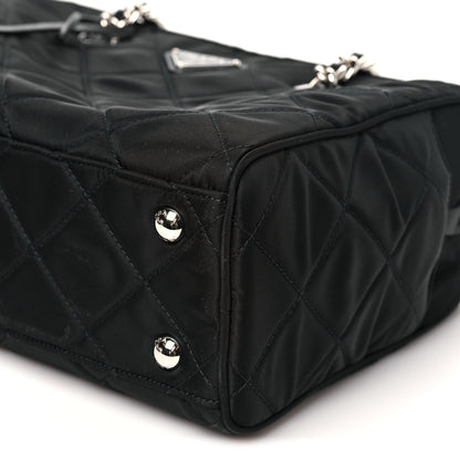 Prada Nylon Tessuto Impuntu Quilted Shoulder Bag Black 9 of 9