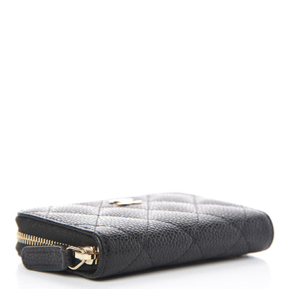 Chanel Caviar Quilted Zip Coin Purse Black 4 of 8