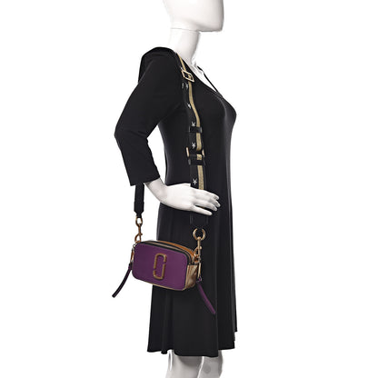 Marc Jacobs Saffino Small Snapshot Camera Bag Purple Gold 2 of 12
