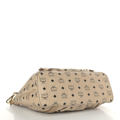 MCM Visetos Medium Essentials Shopper Tote Beige 4 of 8