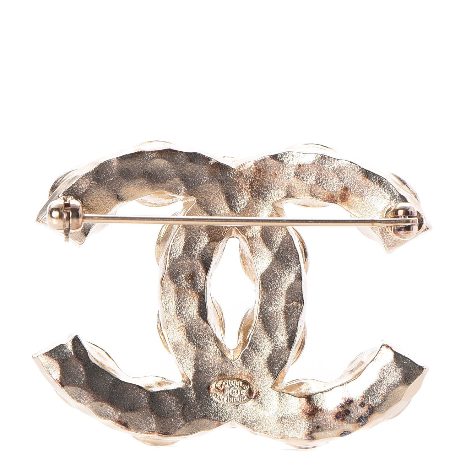 Chanel Poured Glass CC Brooch Gold Multicolor 3 of 7