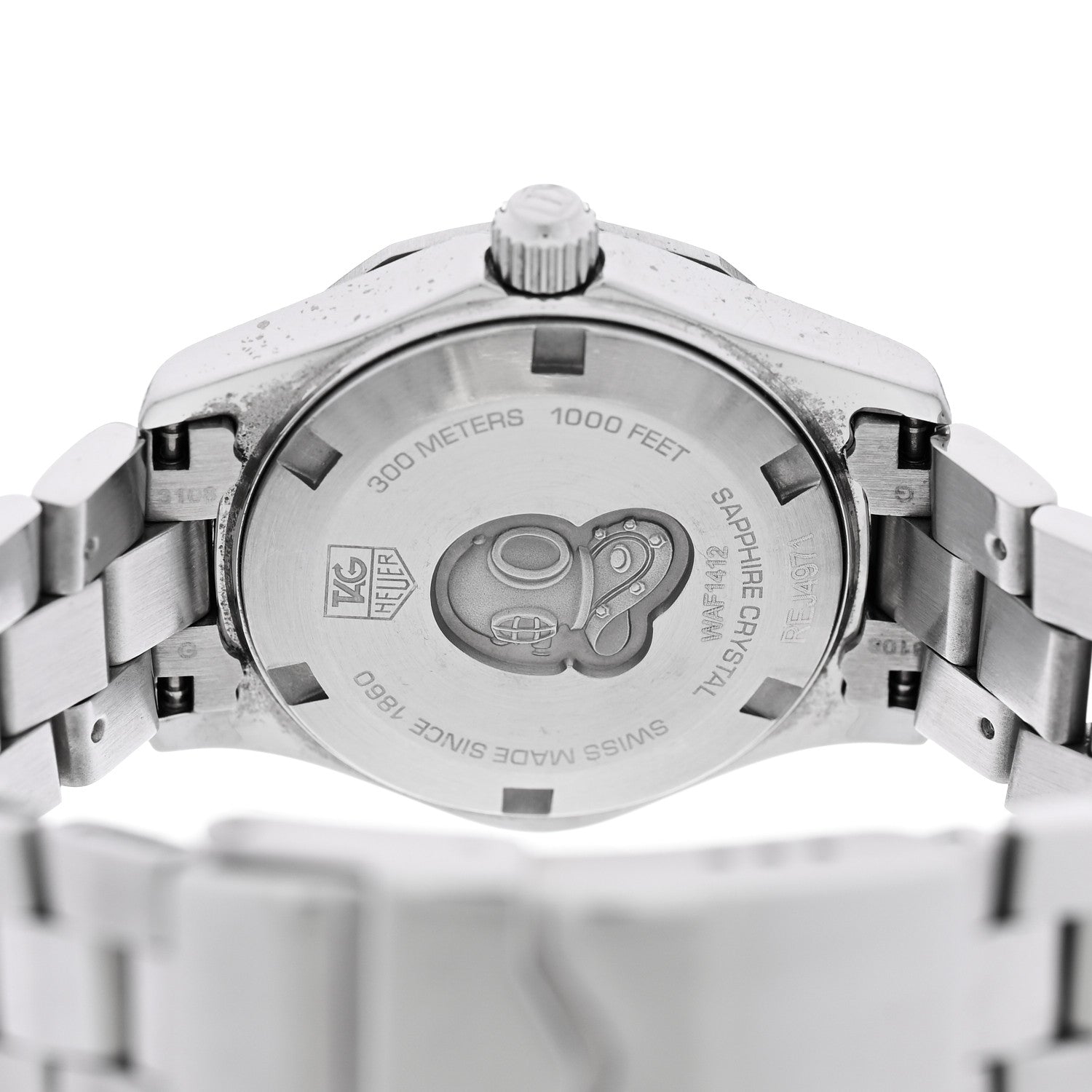 Tag Heuer Stainless Steel 27mm Aquaracer 300M Quartz Watch Silver WAF1412 4 of 4
