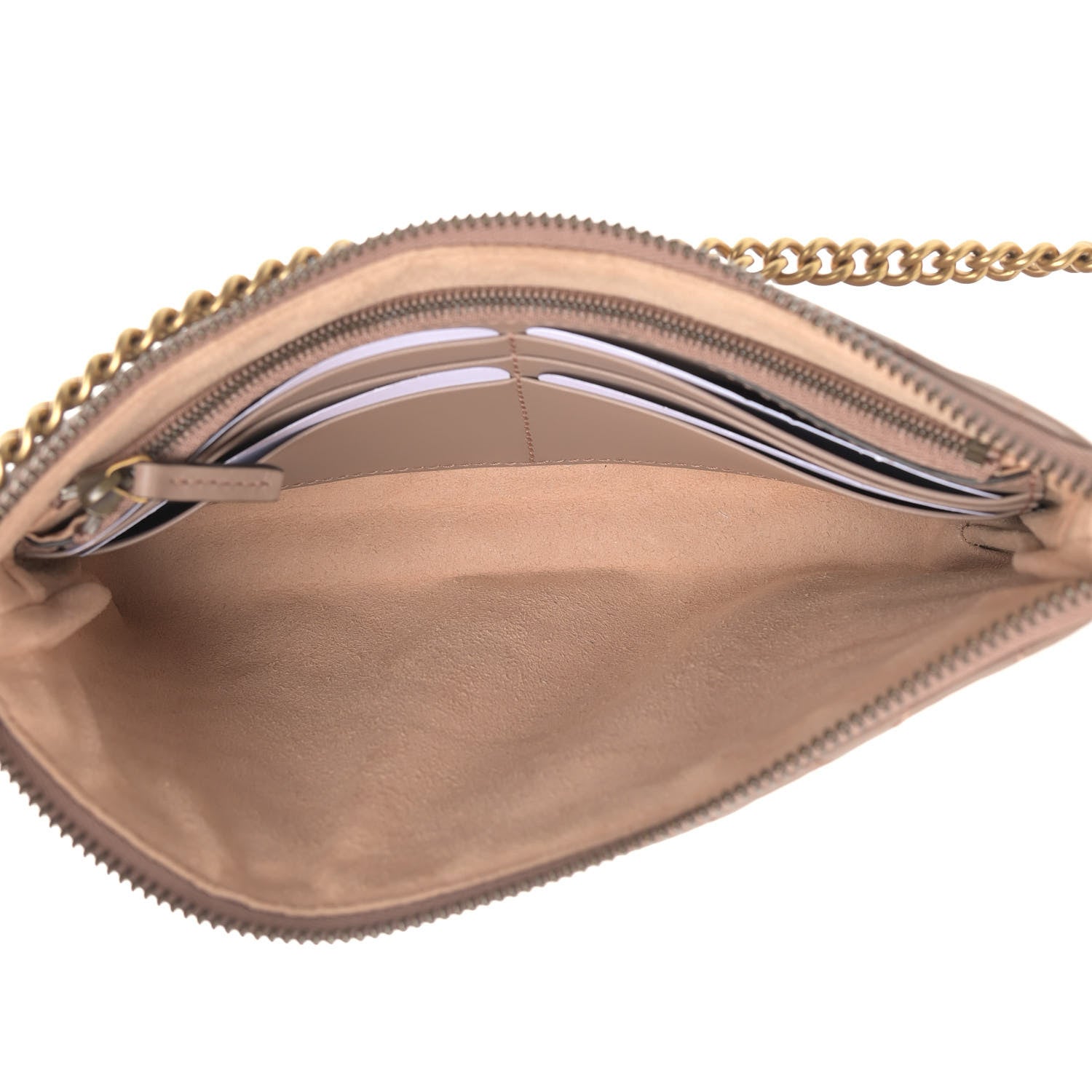 Gucci Calfskin Matelasse Mini GG Marmont Chain Bag Porcelain Rose 5 of 9