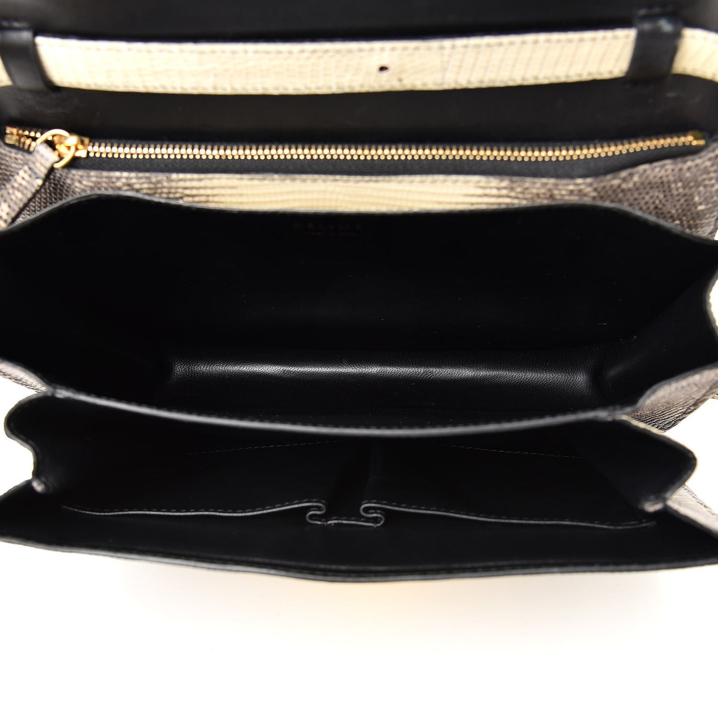 Lizard Medium Classic Box Flap Bag Natural