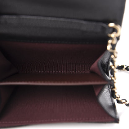 Chanel Caviar Quilted Flap Card Holder On Chain Black 5 of 12