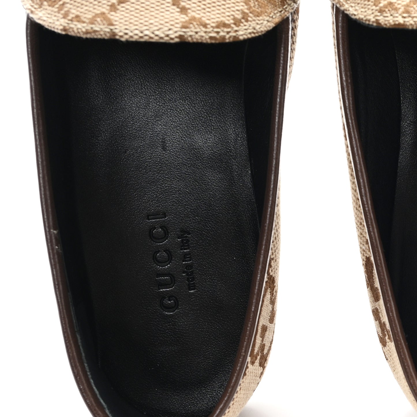 Monogram Jumbo GG Malaga Kid Horsebit Womens Jordaan Loafers 37 Camel Ebony New Acero Beige