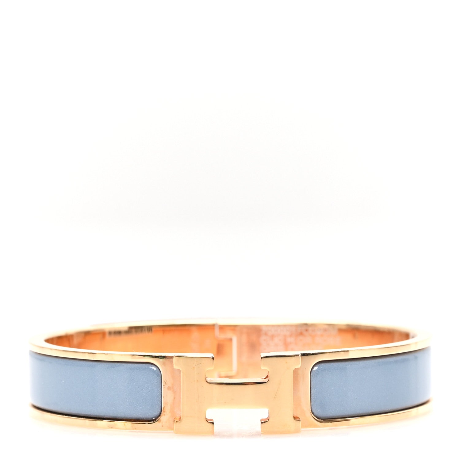 Hermes Enamel Narrow Clic Clac HH Bracelet GM Gris Orage 1 of 4