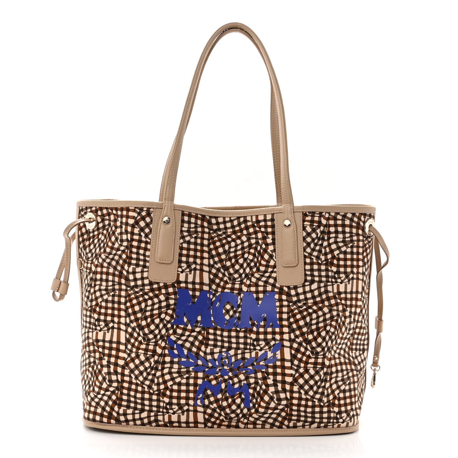 MCM Visetos Medium Liz Reversible Shopper Tote Beige 5 of 17