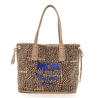 MCM Visetos Medium Liz Reversible Shopper Tote Beige 5 of 17