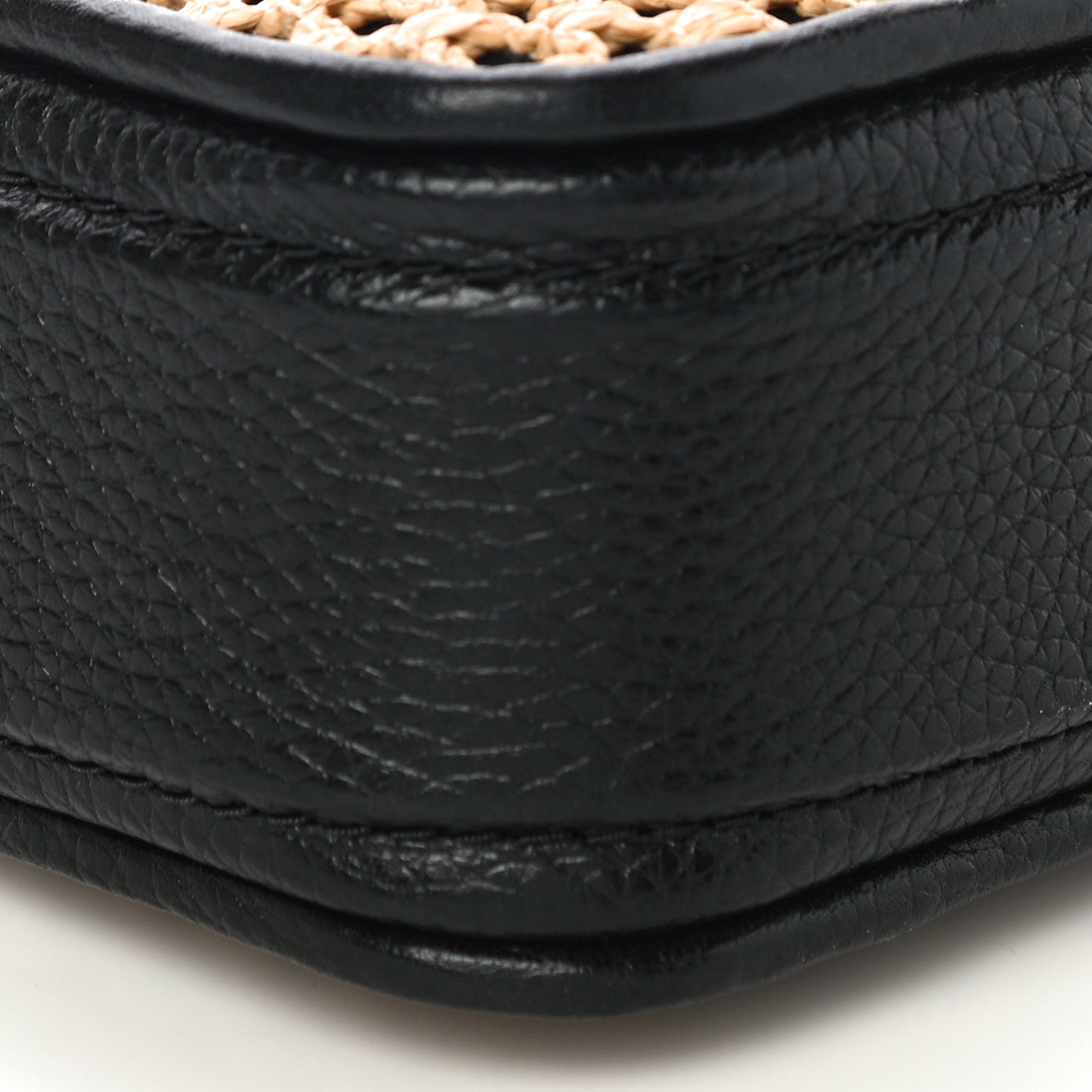 Marc Jacobs Calfskin Straw Small Snapshot Camera Bag Black 8 of 9