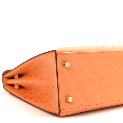 Hermes Ostrich Kelly Sellier 25 Abricot 9 of 11