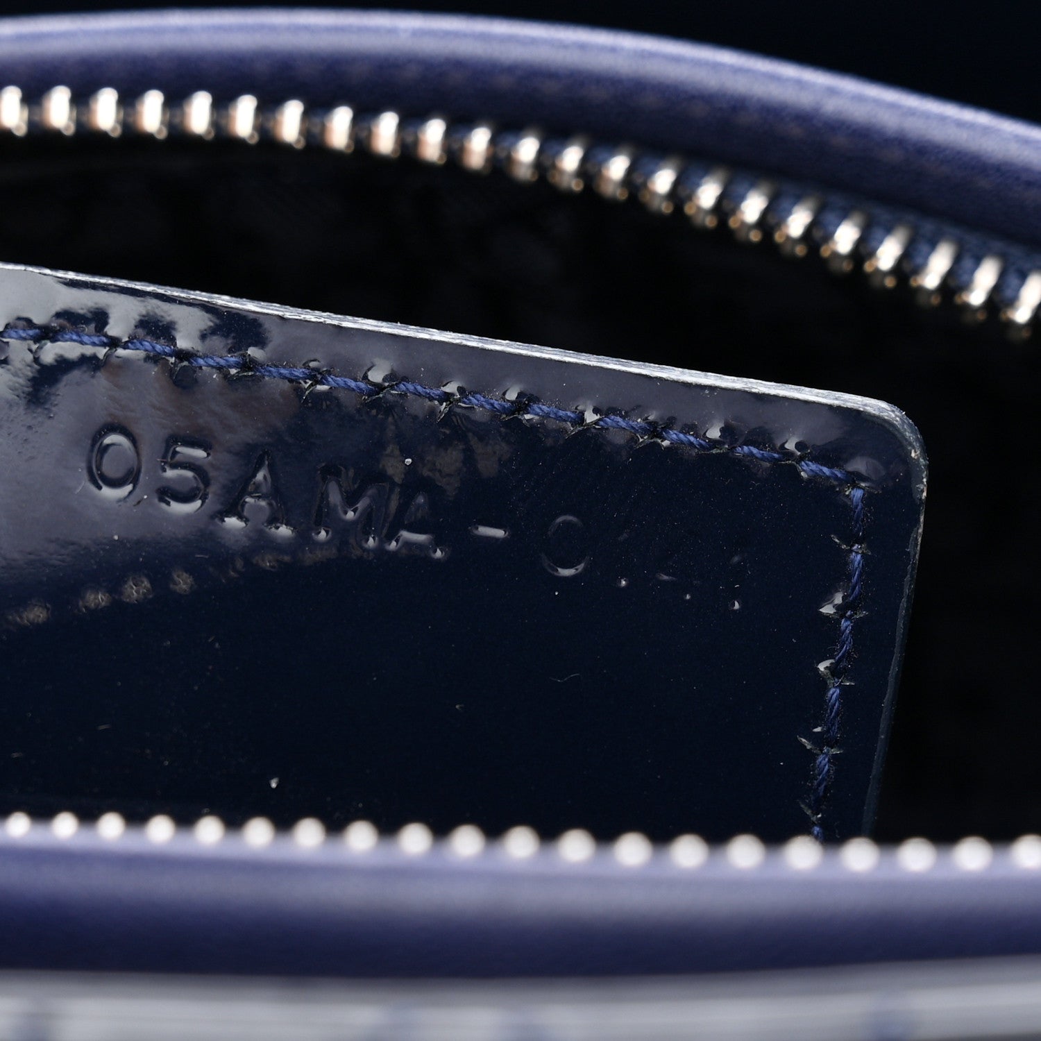 Christian Dior Patent Cannage Large Lady Dior Navy Blue 7 of 10