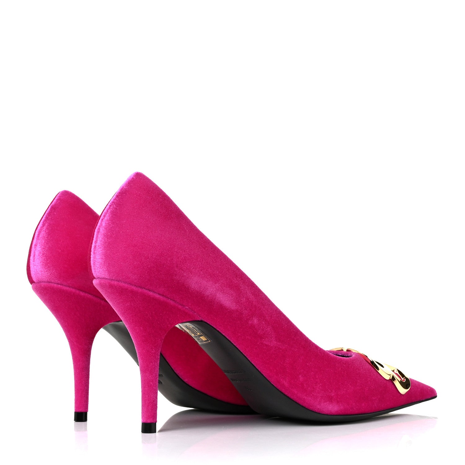 Balenciaga Velvet De Soie Pumps 40 Rose Fuchsia 4 of 8