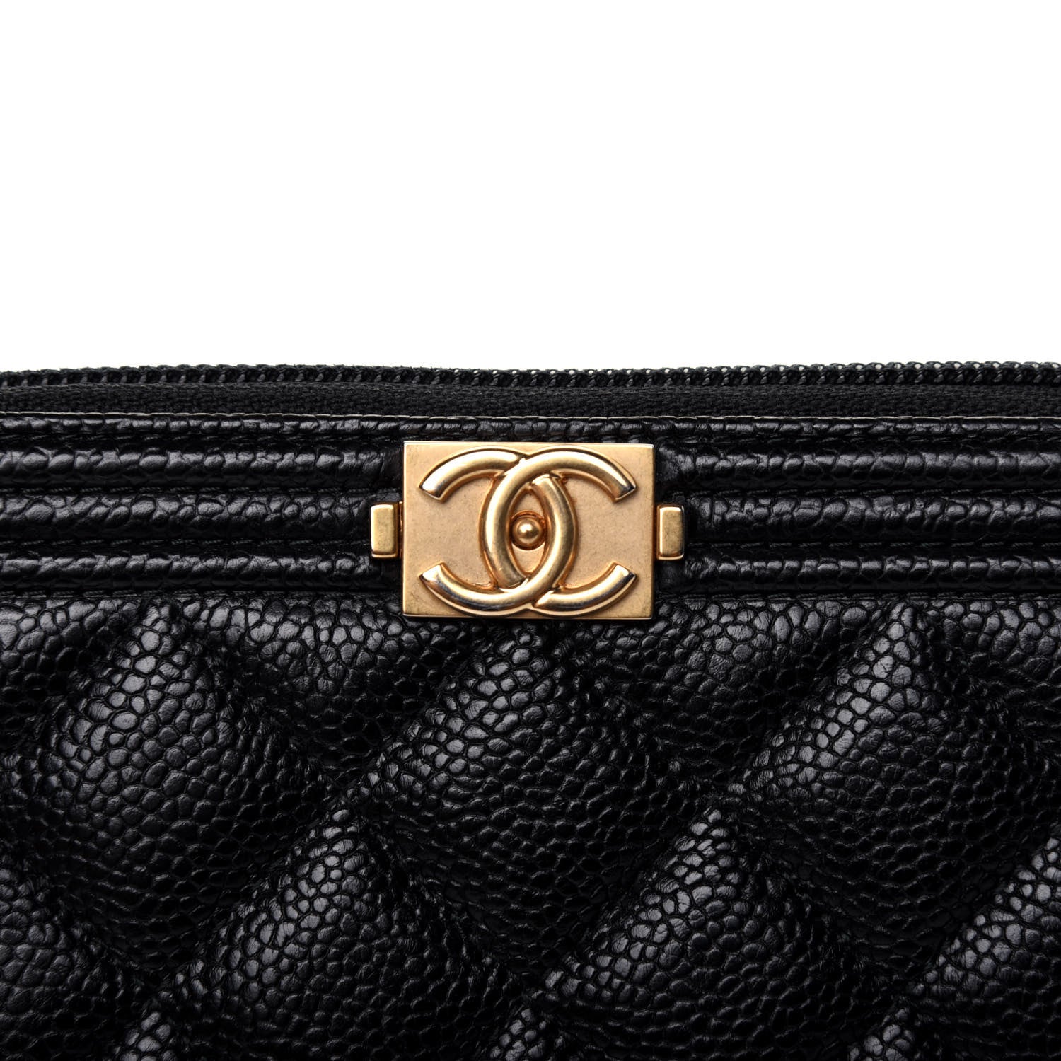 Chanel Caviar Quilted Small Boy Zip Around Wallet Black 11 of 12