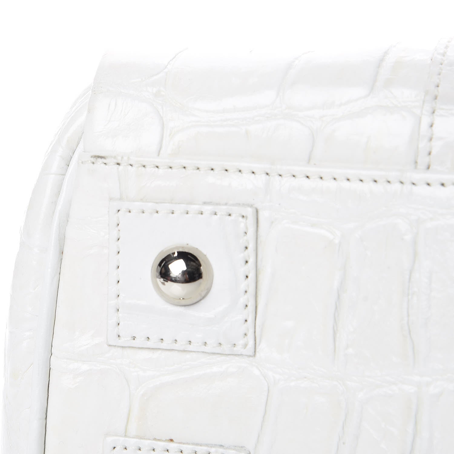 Mulberry Calfskin Crocodile Embossed Bayswater White 17 of 19