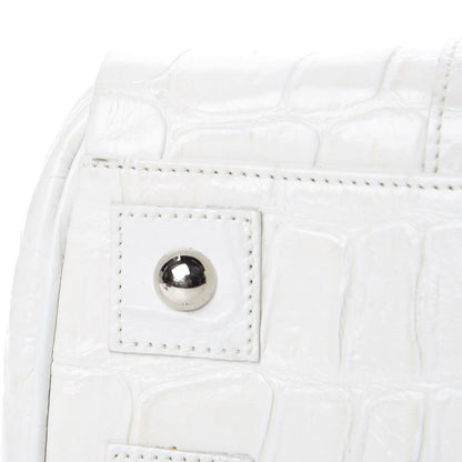 Mulberry Calfskin Crocodile Embossed Bayswater White 17 of 19