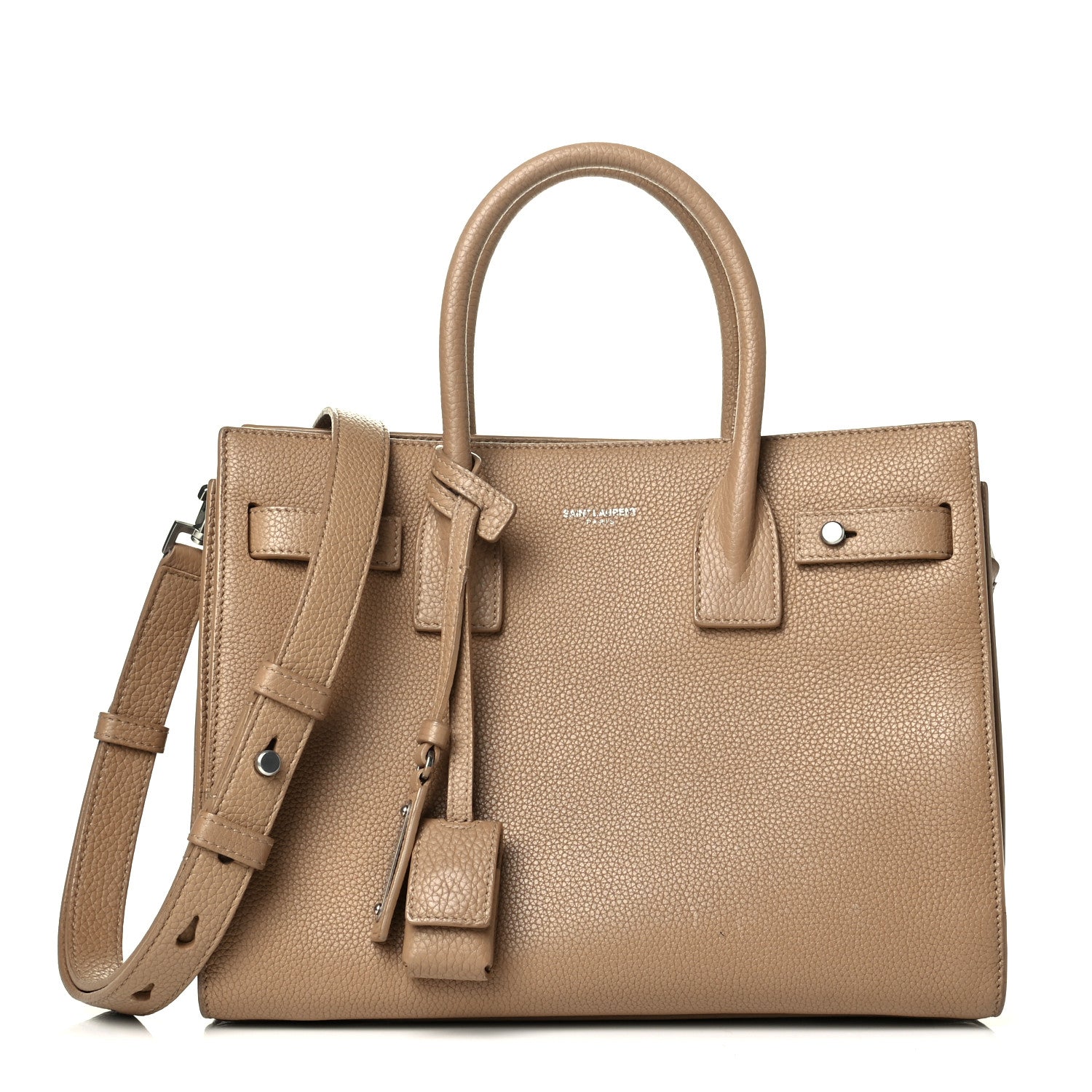 Saint Laurent Grained Calfskin Baby Sac De Jour Souple Dark Beige 1 of 8