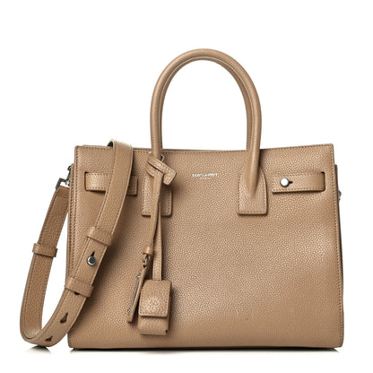 Saint Laurent Grained Calfskin Baby Sac De Jour Souple Dark Beige 1 of 8