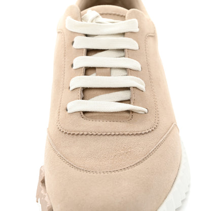 Hermes Goatskin Suede Goatskin Bouncing Sneakers 40 White Gomme 8 of 9