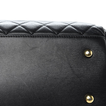 Chanel Lambskin Quilted Large Drawstring Bag Black 10 of 13