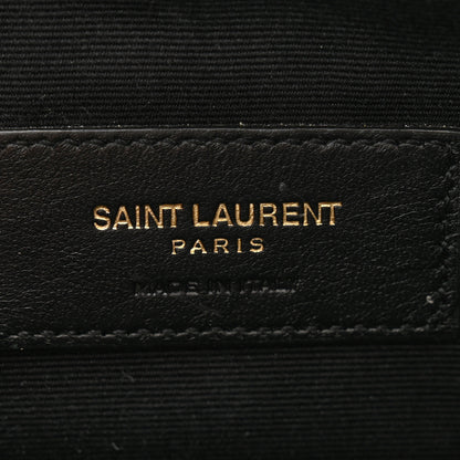 Saint Laurent Grain De Poudre Chevron Monogram Large Bill Pouch Senape Yellow 6 of 14