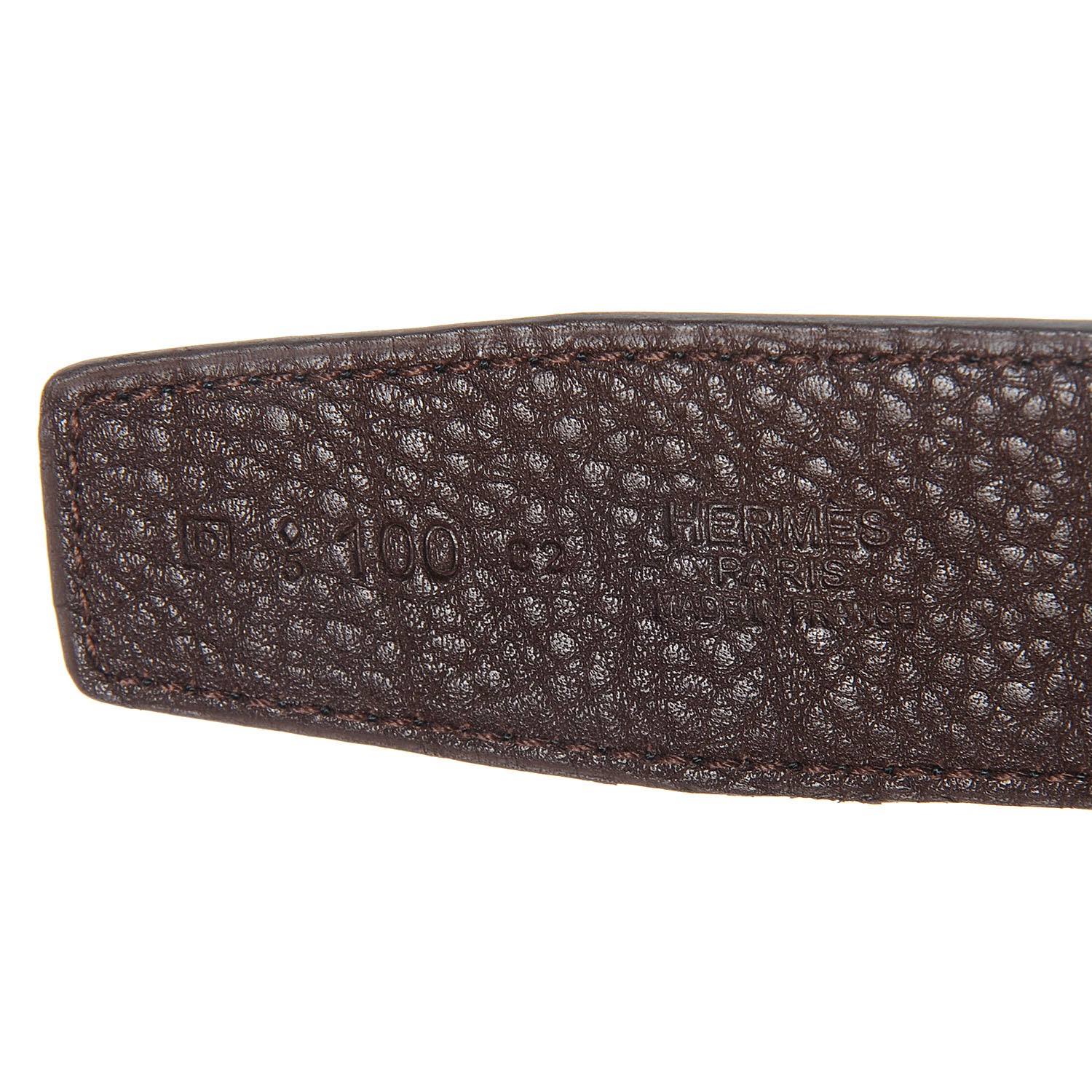 Hermes Box Clemence Reversible Constance 32mm H Belt 100 Noir Ebene 4 of 6