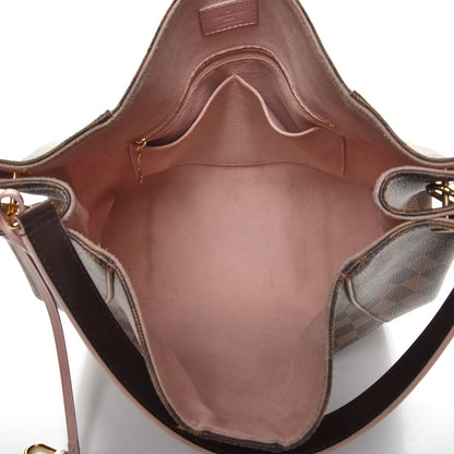 Louis Vuitton Damier Ebene Caissa Hobo Rose Ballerine 5 of 17