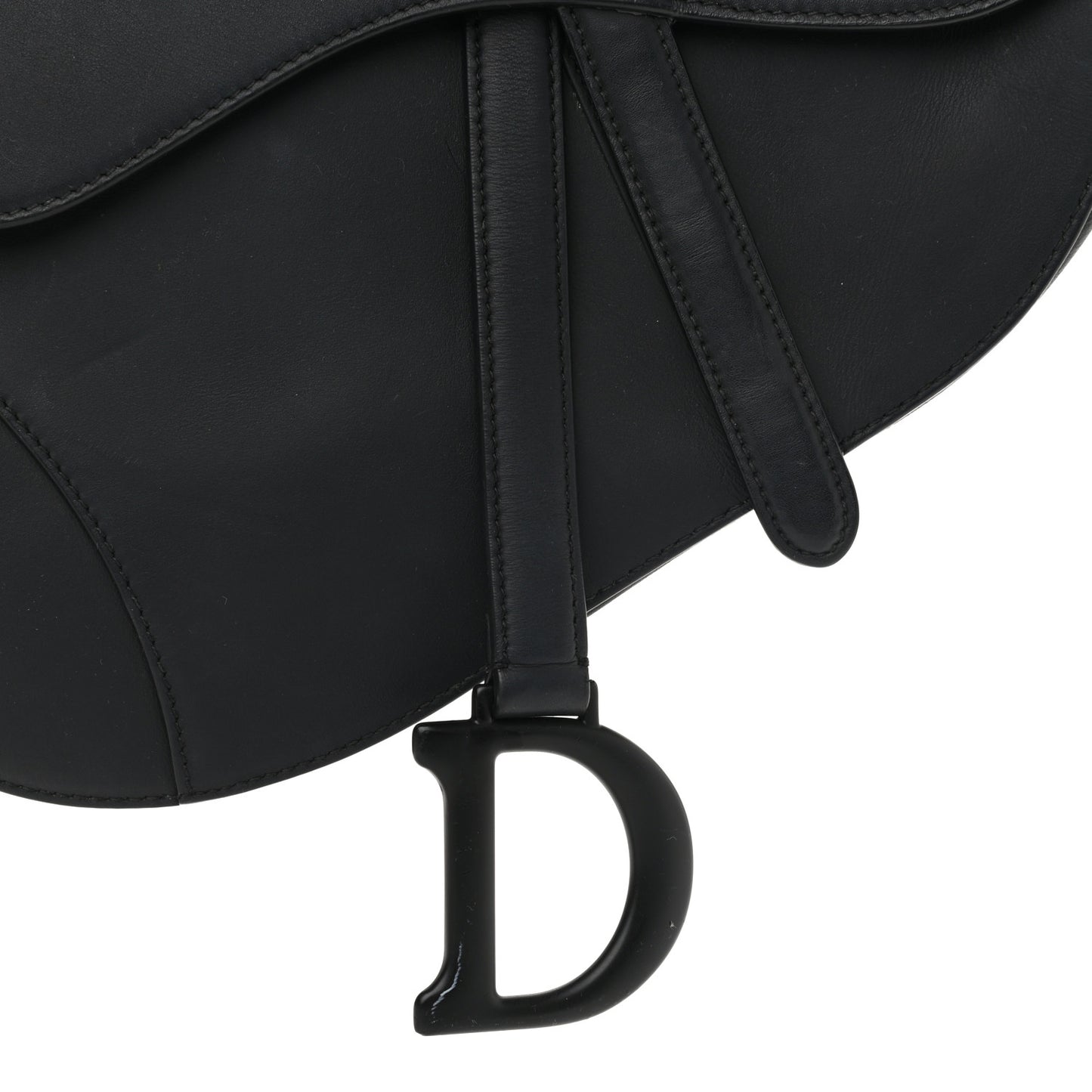Ultra Matte Calfskin Mini Saddle Bag Black