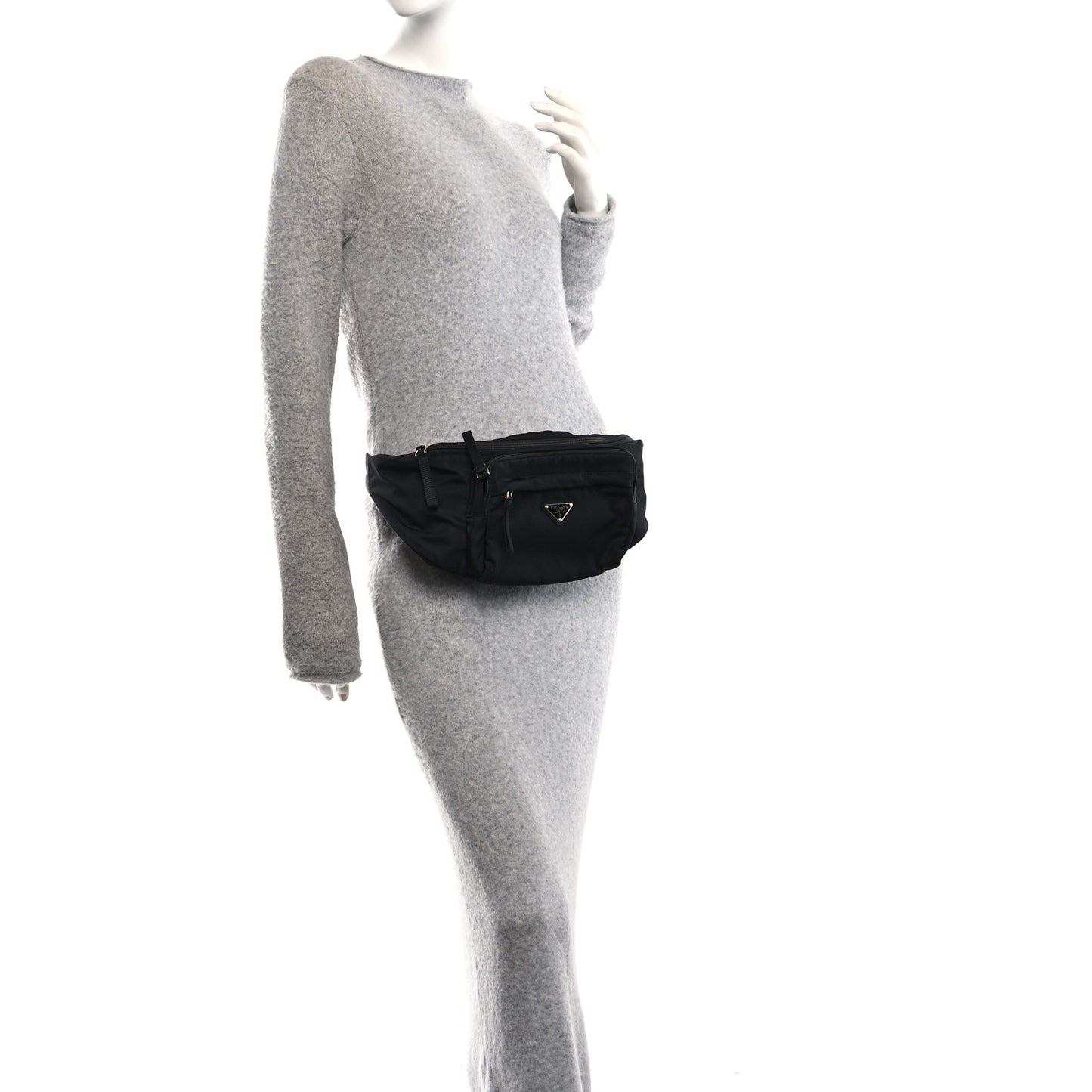 Tessuto Nylon Montagna Belt Bag Black