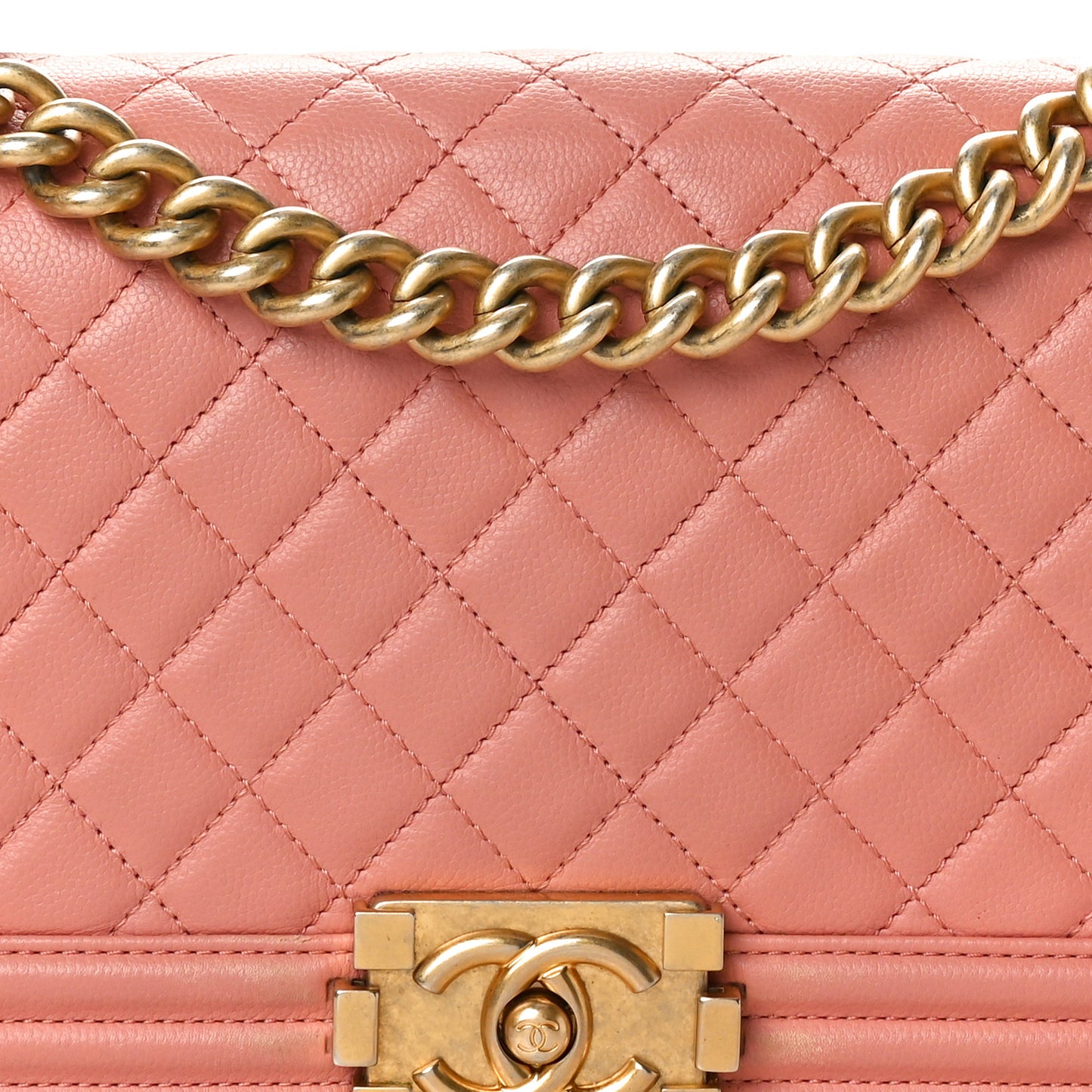 Caviar Quilted Medium Boy Flap Pink