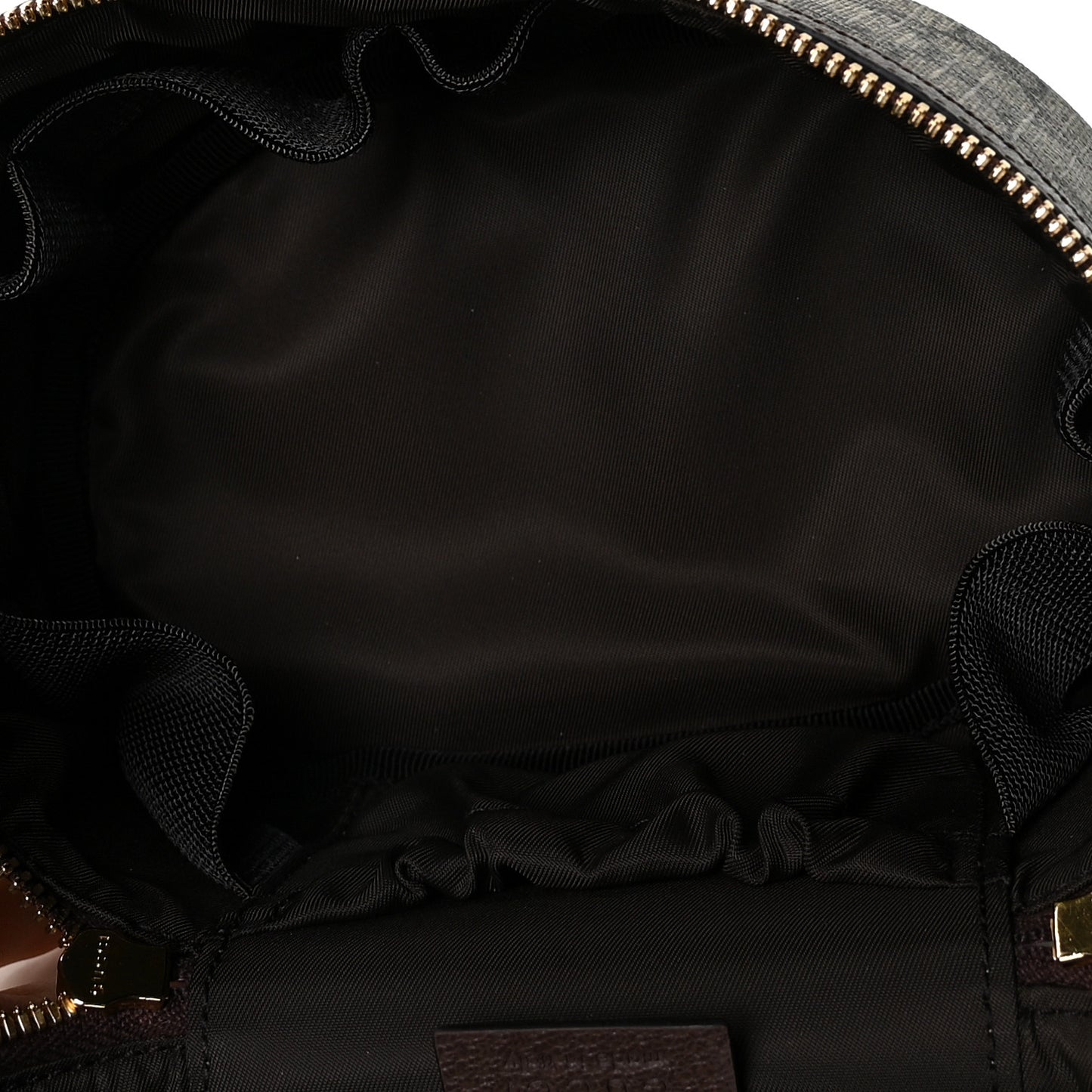 GG Supreme Monogram Textured Calfskin Web Ophidia Vanity Cosmetic Case Beige Ebony New Acero