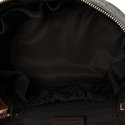 Gucci GG Supreme Monogram Textured Calfskin Web Ophidia Vanity Cosmetic Case Beige Ebony New Acero 7 of 10
