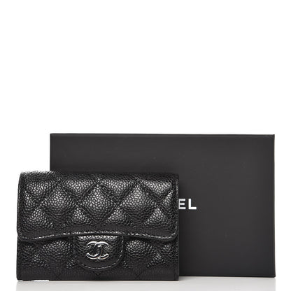 Chanel Caviar Quilted Flap Card Holder Black 8 of 8