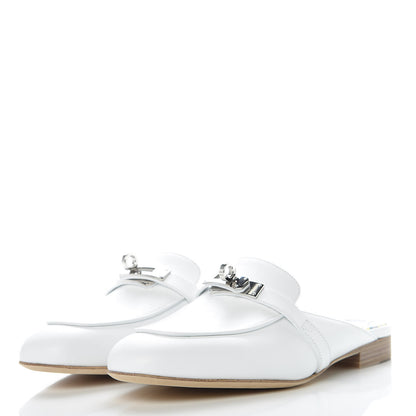Hermes Calfskin Oz Mules 35 White 3 of 11