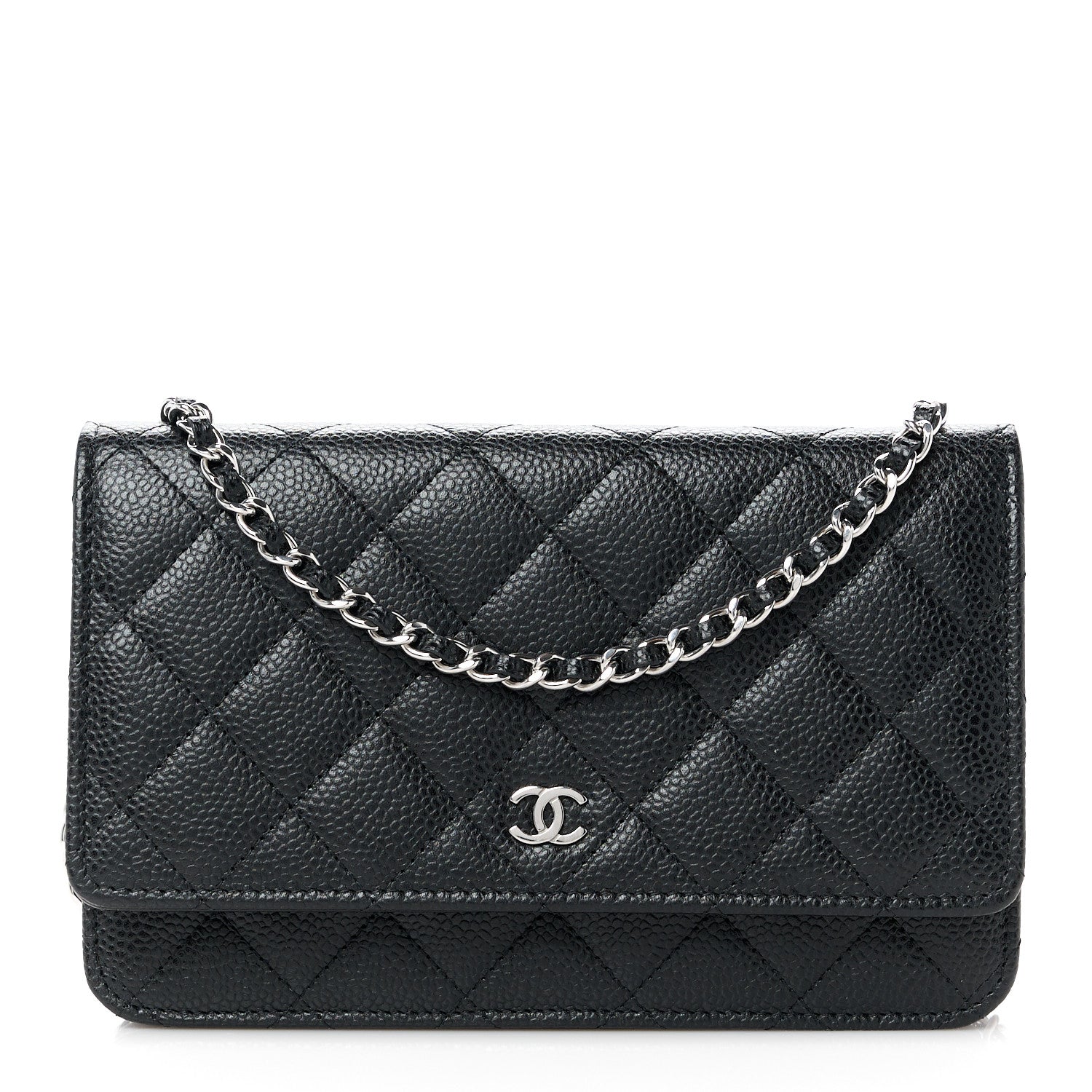 Chanel Caviar Quilted Wallet on Chain WOC Black 1 of 12