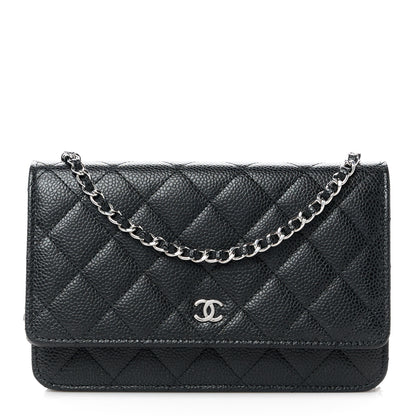 Chanel Caviar Quilted Wallet on Chain WOC Black 1 of 12