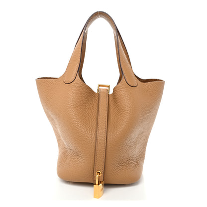 Hermes Taurillon Clemence Picotin Lock 18 PM Biscuit 1 of 10