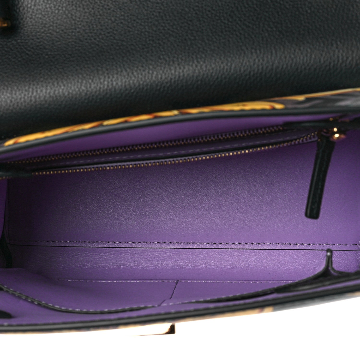 Versace X FENDI Grained Calfskin Fendace La Medusa Medium Top Handle Bag Black Multicolor 5 of 9