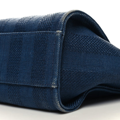 Chanel Mixed Fibers Striped Small Deauville Tote Navy Blue 10 of 10