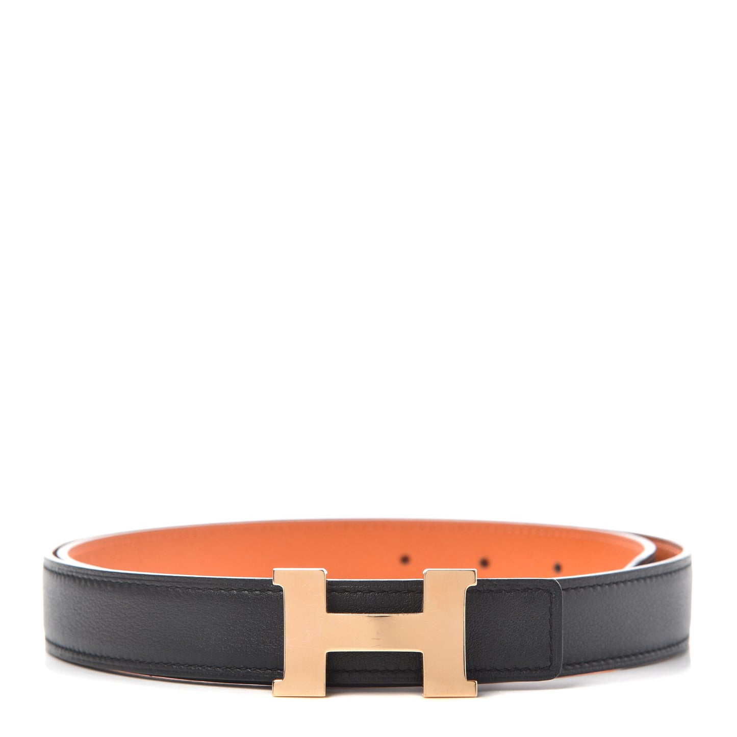 Epsom Swift 24mm Mini Constance H Belt 85 Orange Black
