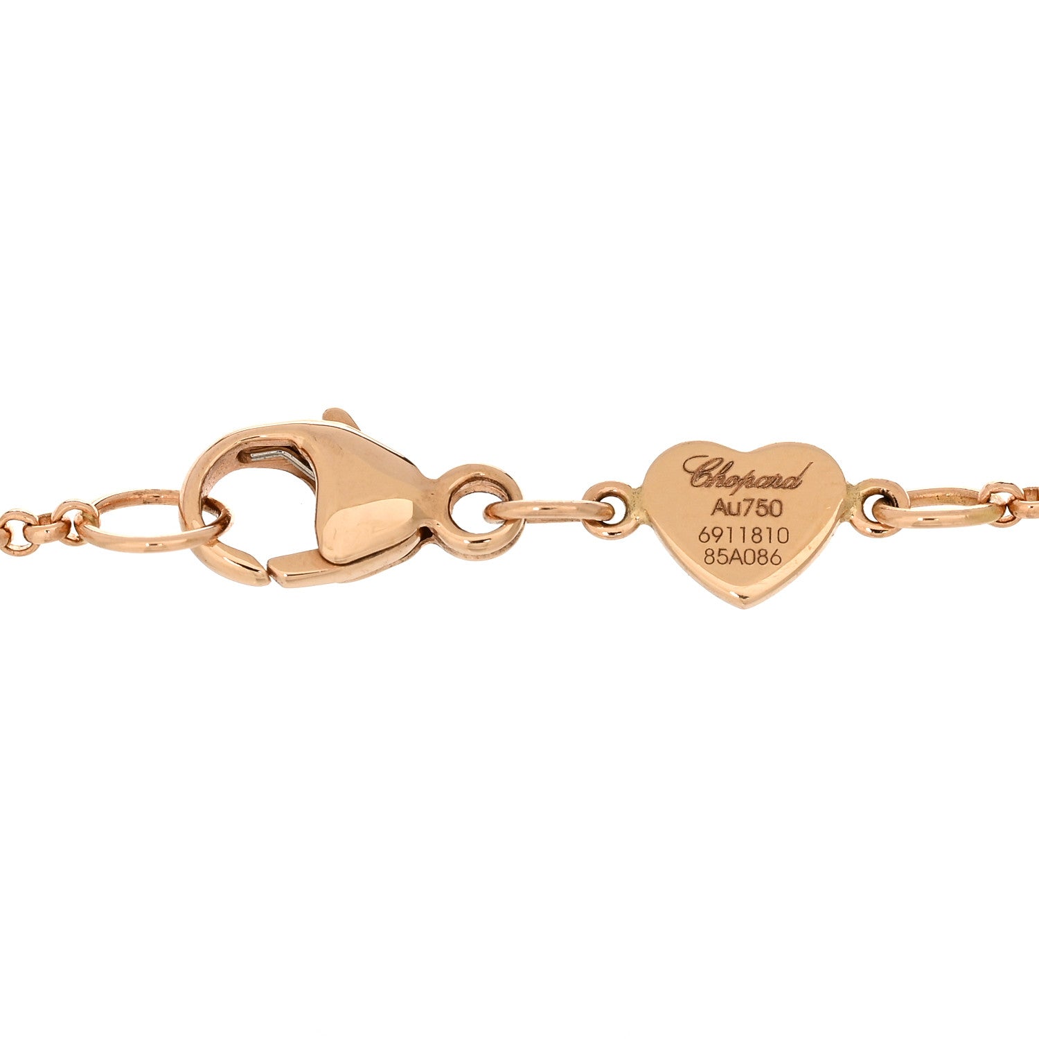 Chopard 18K Rose Gold Carnelian My Happy Hearts Bracelet 3 of 4