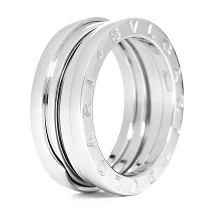 Bulgari 18K White Gold B.Zero1 2 Band Ring 53 6.25 4 of 6