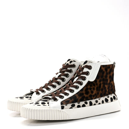Jimmy Choo Pony Hair Cheetah Print Impala High Top Sneakers 39.5 Sugar Mix 3 of 7