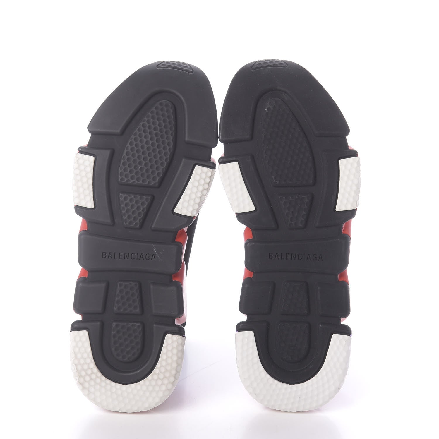 Balenciaga Neoprene Knit Womens Speed Clear Sole Sneakers 41 Black White Red 7 of 9