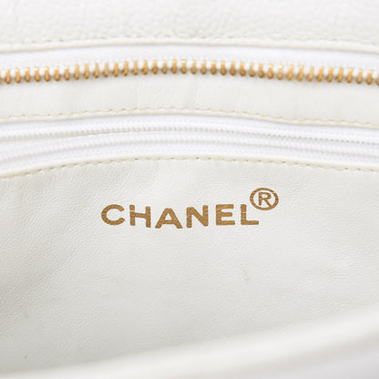 Chanel Caviar Quilted Medallion Tote White 6 of 19